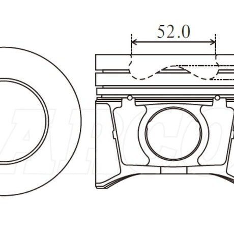 Piston & Pin Set MAZDA WE DOHC 16V 4DP2052-STD - Nason