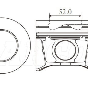 Piston & Pin Set MAZDA WE DOHC 16V 4DP2052-1.00 - NASON