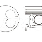 Piston & Pin Set MAZDA WL SOHC 12V 4DP2053-1.00 - Nason