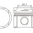 Piston & Pin Set TOYOTA 1GDFTV 4DP2065-STD - NASON