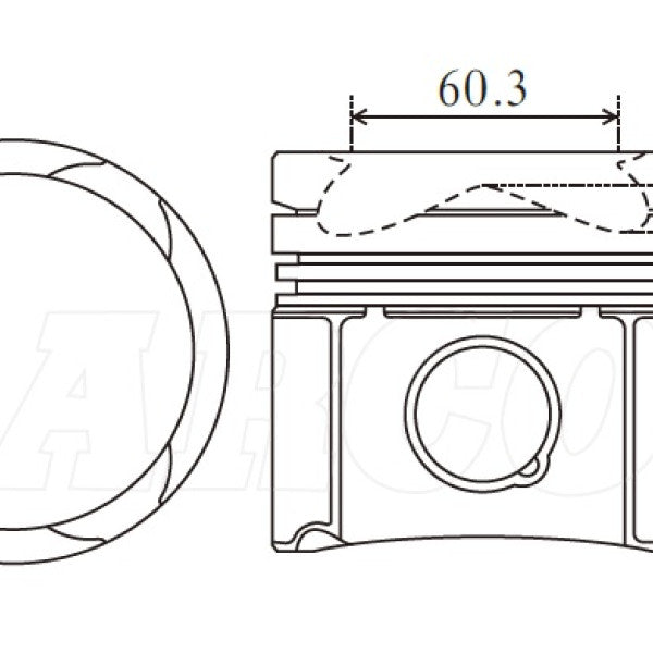 Piston & Pin Set TOYOTA 1GDFTV 4DP2065-STD - NASON