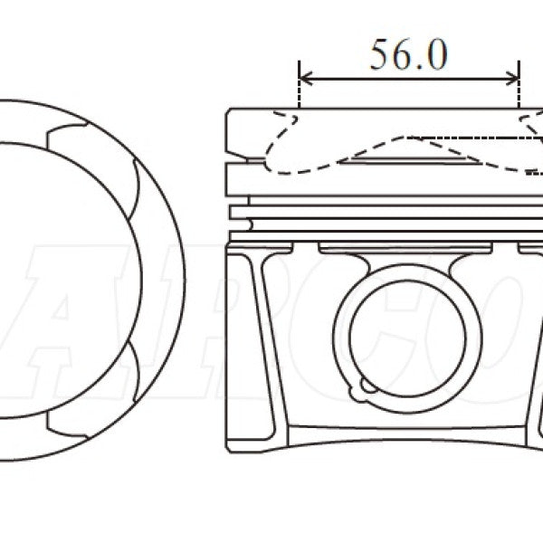 Piston & Pin Set TOYOTA 2GDFTV 4DP2066-0.50 - NASON