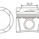 Piston & Pin Set TOYOTA 2GDFTV 4DP2066-0.50 - Nason