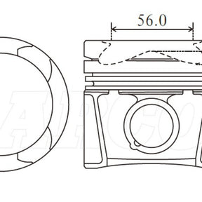 Piston & Pin Set TOYOTA 2GDFTV 4DP2066-0.50 - NASON