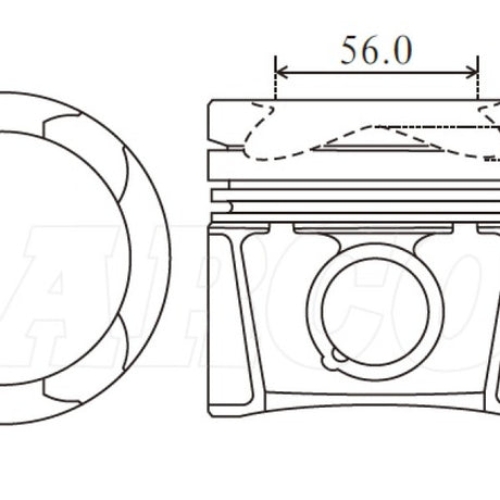 Piston & Pin Set TOYOTA 2GDFTV 4DP2066-0.50 - Nason