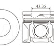 Piston & Pin Set MAZDA RF SOHC 16V 4DP2068-0.50 - NASON