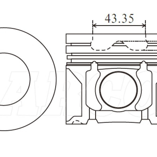 Piston & Pin Set MAZDA RF SOHC 16V 4DP2068-0.50 - NASON