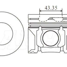 Piston & Pin Set MAZDA RF SOHC 16V 4DP2068-0.50 - NASON