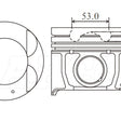 Piston & Pin Set HYUNDAI KIA J3 TURBO INTERCOOL 4DP2070-STD - NASON