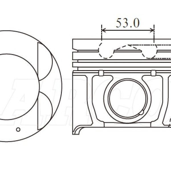 Piston & Pin Set HYUNDAI KIA J3 TURBO INTERCOOL 4DP2070-STD - NASON