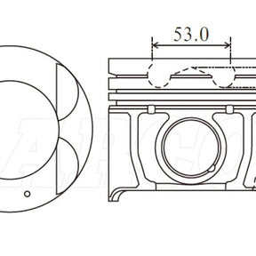 Piston & Pin Set HYUNDAI KIA J3 TURBO INTERCOOL 4DP2070-STD - NASON