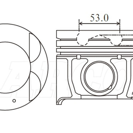 Piston & Pin Set HYUNDAI KIA J3 TURBO INTERCOOL 4DP2070-STD - Nason