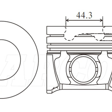 Piston & Pin Set HYUNDAI D4EB 4DP2071-0.50 - Nason