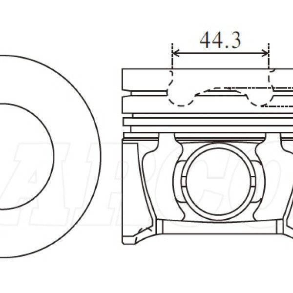 Piston & Pin Set HYUNDAI D4EB 4DP2071-STD - NASON