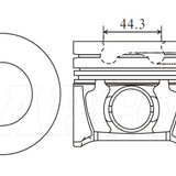 Piston & Pin Set HYUNDAI D4EB 4DP2071-STD - Nason