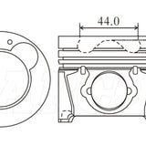 Piston & Pin Set HYUNDAI D4FB 4DP2072-0.50 - Nason