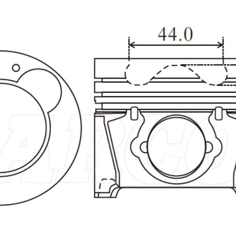 Piston & Pin Set HYUNDAI D4FB 4DP2072-0.50 - Nason