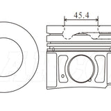 Piston & Pin Set HYUNDAI D4HA 4DP2073-0.50 - Nason