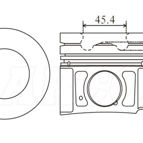 Piston & Pin Set HYUNDAI D4HA 4DP2073-0.50 - NASON