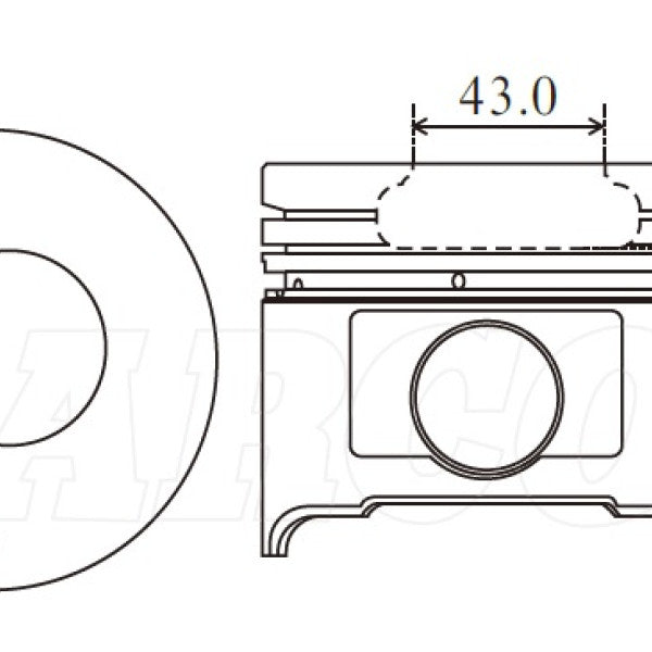 Piston & Pin Set TOYOTA 14B 4DP2074-0.50 - NASON