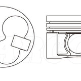 Piston & Pin Set NISSAN QD32 4DP2075-0.50 - Nason