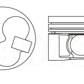 Piston & Pin Set NISSAN QD32 4DP2075-0.50 - NASON