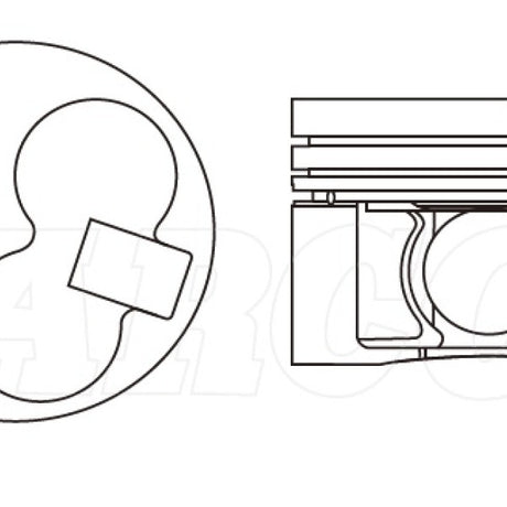 Piston & Pin Set NISSAN QD32 4DP2075-0.50 - Nason