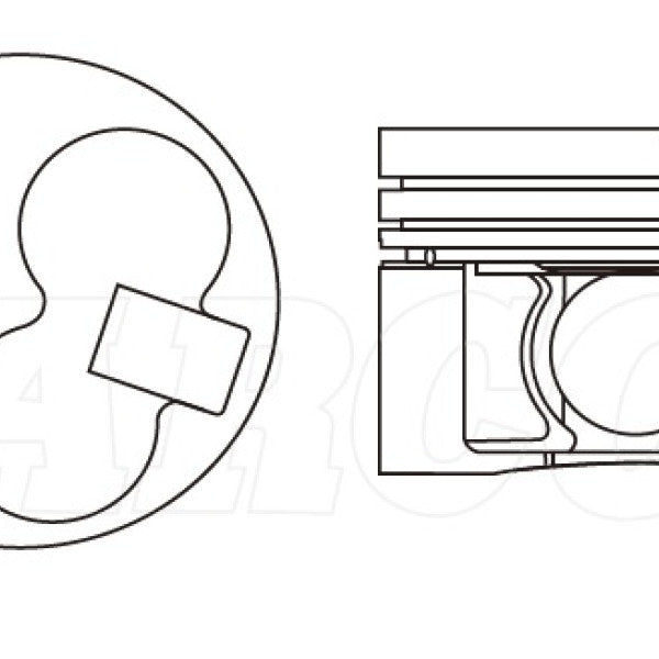 Piston & Pin Set NISSAN QD32 4DP2075-0.50 - NASON