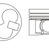 Piston & Pin Set NISSAN QD32ETI 4DP2076-0.50 - Nason