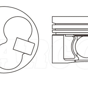 Piston & Pin Set NISSAN QD32ETI 4DP2076-STD - NASON