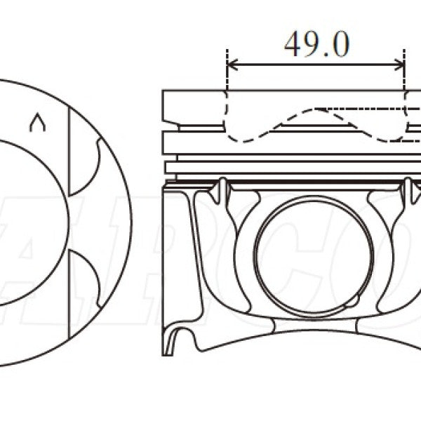 Piston & Pin Set NISSAN M9R 4DP2077-0.50 - NASON
