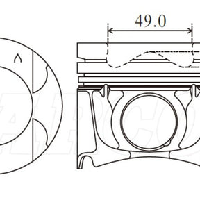 Piston & Pin Set NISSAN M9R 4DP2077-0.50 - NASON