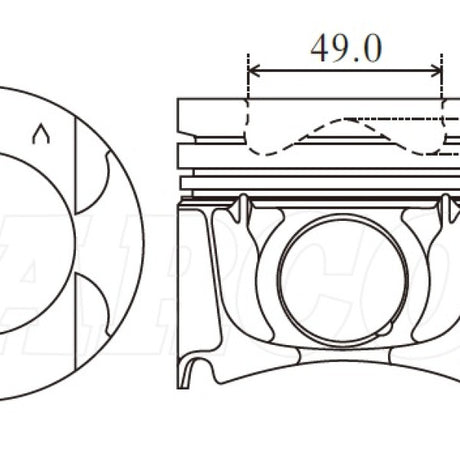 Piston & Pin Set NISSAN M9R 4DP2077-0.50 - Nason