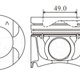 Piston & Pin Set NISSAN M9R 4DP2077-STD - Nason