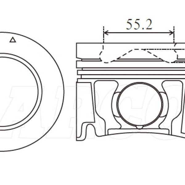 Piston & Pin Set ISUZU 4JJ1T 4DP2078-0.50 - NASON