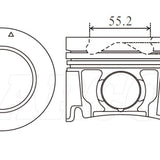 Piston & Pin Set ISUZU 4JJ1T 4DP2078-0.50 - Nason