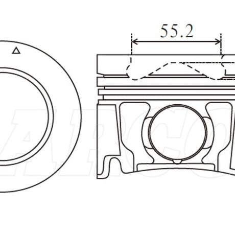 Piston & Pin Set ISUZU 4JJ1T 4DP2078-0.50 - Nason