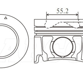 Piston & Pin Set ISUZU 4JJ1T 4DP2078-STD - NASON