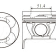 Piston & Pin Set ISUZU 4JX1 DTI 4DP2079-STD - NASON