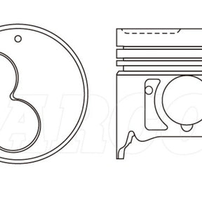 Piston & Pin Set ISUZU 4JG2T 4DP2080-STD - NASON