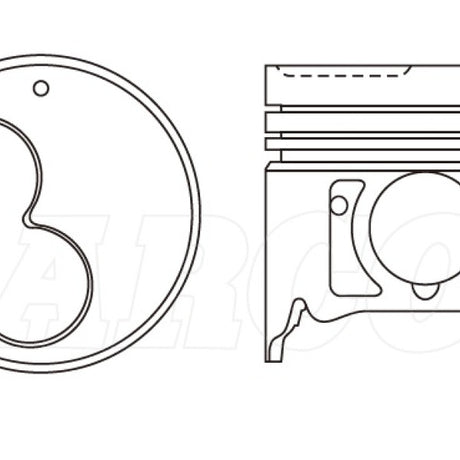 Piston & Pin Set ISUZU 4JG2T 4DP2080-STD - Nason