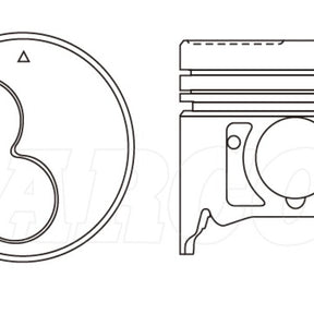 Piston & Pin Set ISUZU 4JG2T 4DP2081-STD - NASON
