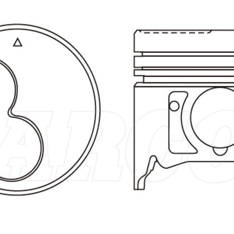 Piston & Pin Set ISUZU 4JG2T 4DP2081-STD - Nason