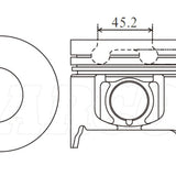 Piston & Pin Set ISUZU 4JH1T 4DP2082-STD - Nason