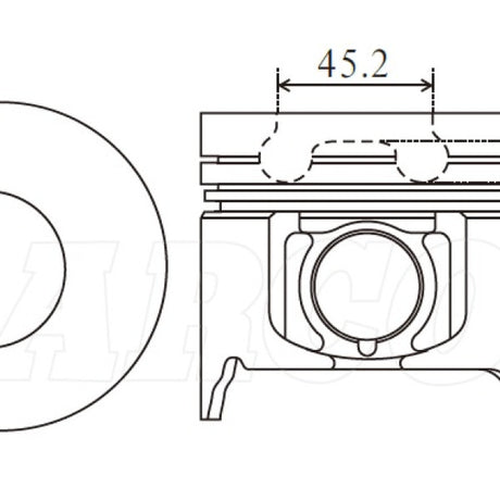 Piston & Pin Set ISUZU 4JH1T 4DP2082-STD - Nason