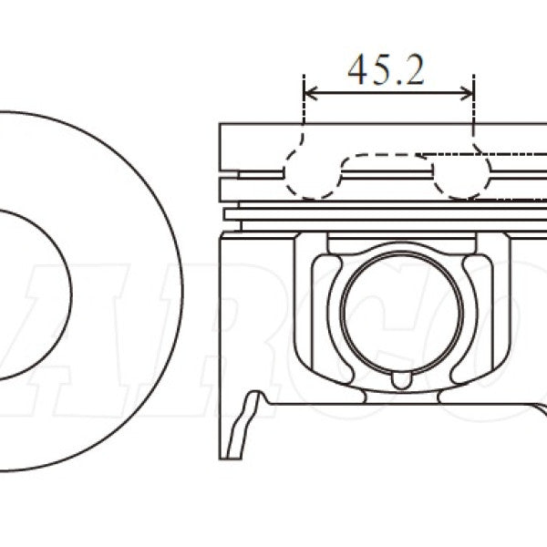 Piston & Pin Set ISUZU 4JH1T 4DP2082-STD - NASON
