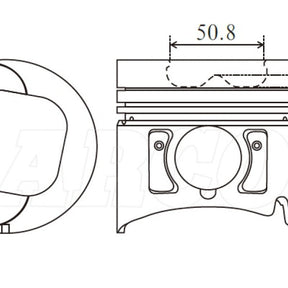 Piston & Pin Set ISUZU 4JB1T EARLY 4DP2083-STD - NASON