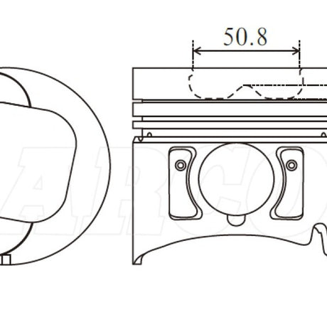 Piston & Pin Set ISUZU 4JB1T EARLY 4DP2083-STD - Nason