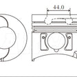Piston & Pin Set ISUZU 4JB1T LATE 4DP2084-STD - NASON
