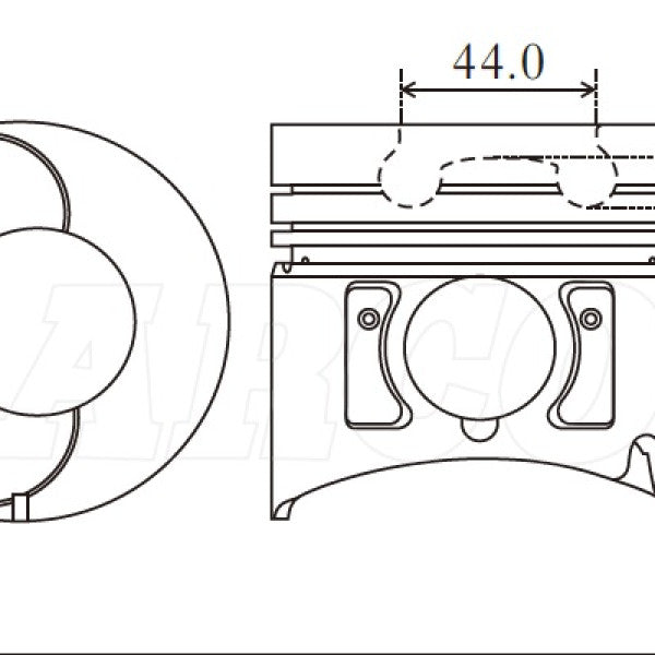 Piston & Pin Set ISUZU 4JB1T LATE 4DP2084-STD - NASON